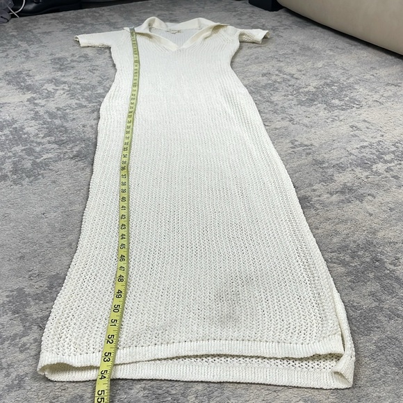 New L Space Sydney Cover Up Crochet Knit Maxi Polo Dress Swim White Sz XS - Picture 12 of 14